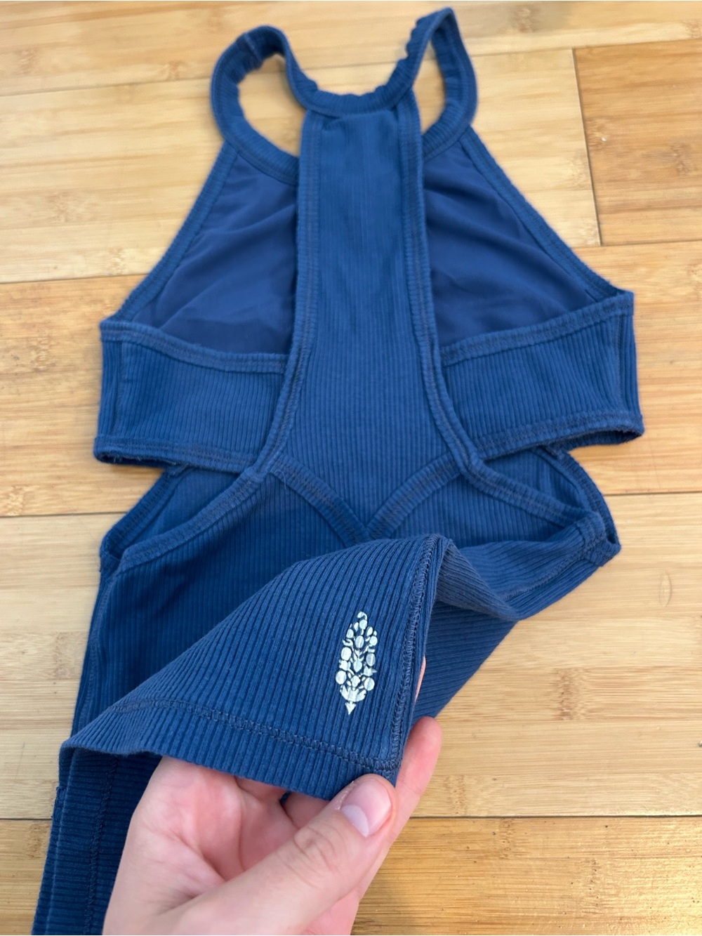 FP Blue Ribbed Cutout Tank - Picture 7 of 8